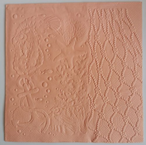 Reliéfne servítky lososové (Salmon) 33×33 cm – vzor Námornícky zážitok