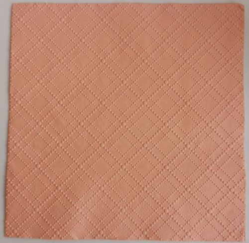 Reliéfne servítky lososové (Salmon) 33×33 cm – vzor Štvorce