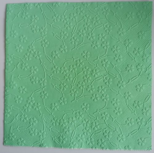 Reliéfne servítky mentolovo zelené (Mint) 33×33 cm – vzor Kvietočky