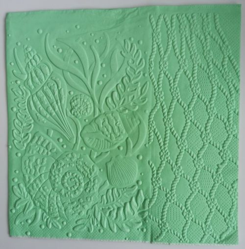 Reliéfne servítky mentolovo zelené (Mint) 33×33 cm – vzor Podmorský svet