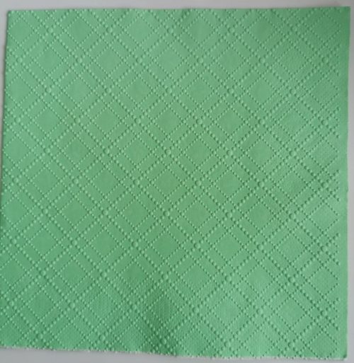 Reliéfne servítky mentolovo zelené (Mint) 33×33 cm – vzor Štvorce