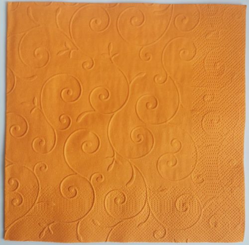 Reliéfne servítky oranžové (Orange) 33×33 cm – vzor Girlanda