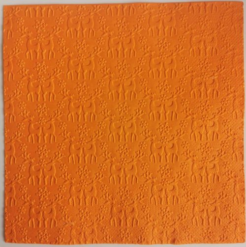 Reliéfne servítky oranžové (Orange) 33×33 cm – vzor Jelene v snehu