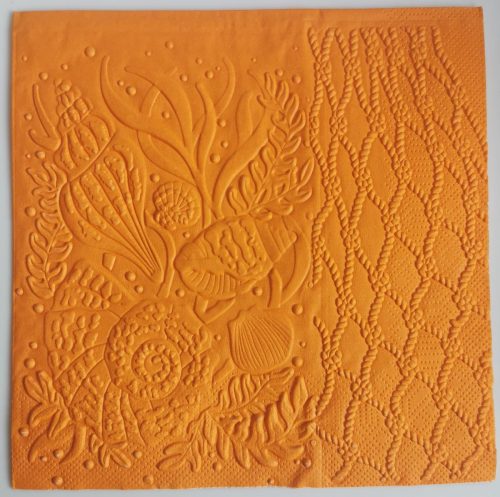 Reliéfne servítky oranžové - (Orange) 33×33 cm – vzor Podmorský svet
