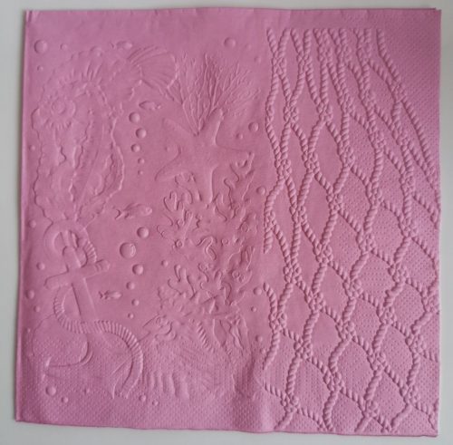 Reliéfne servítky ružové (Candy Pink) 33×33 cm – vzor Námornícky zážitok