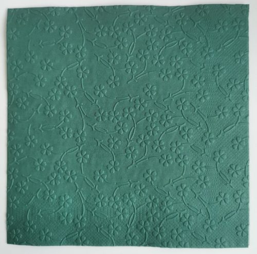 Reliéfne servítky smaragdovo zelené (Emerald) 33×33 cm – vzor Kvietočky