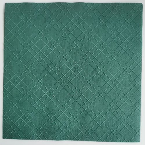 Reliéfne servítky smaragdovo zelené (Emerald) 33×33 cm – vzor Štvorce