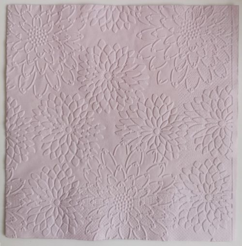 Reliéfne servítky svetlofialové (Pale Lilac) 33×33 cm – vzor Dálie