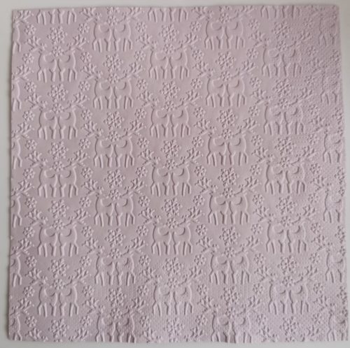 Reliéfne servítky svetlofialové (Pale Lilac) 33×33 cm – vzor Jelene v snehu