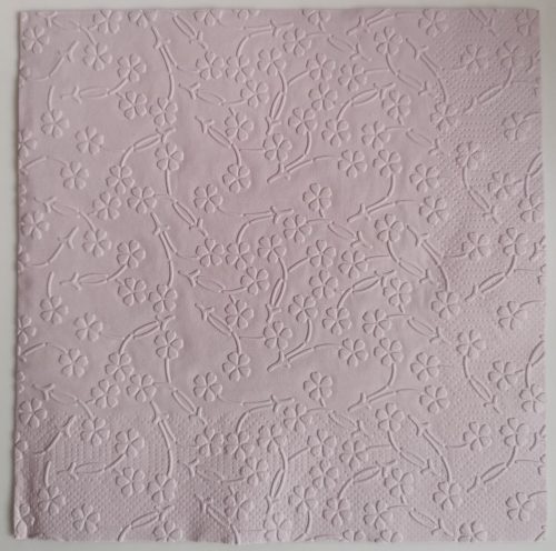 Reliéfne servítky svetlofialové (Pale Lilac) 33×33 cm – vzor Kvietočky
