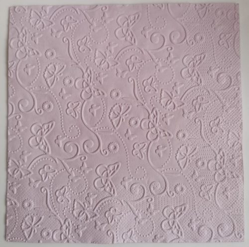Reliéfne servítky svetlofialové (Pale Lilac) 33×33 cm – vzor Motýlí svet