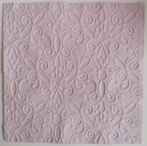 Reliéfne servítky svetlofialové (Pale Lilac) 33×33 cm – vzor Ornament