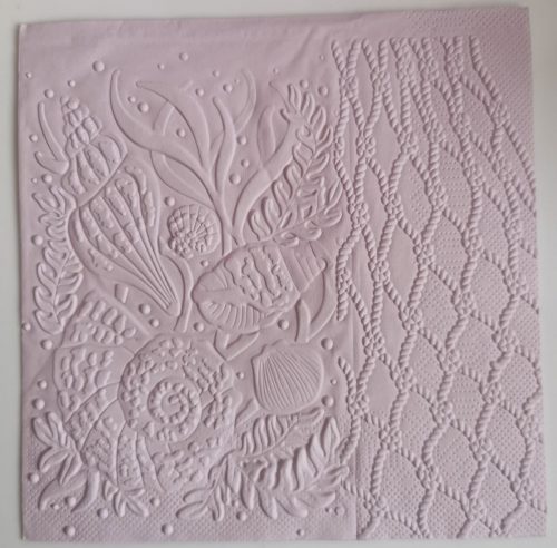 Reliéfne servítky svetlofialové (Pale Lilac) 33×33 cm – vzor Podmorský svet