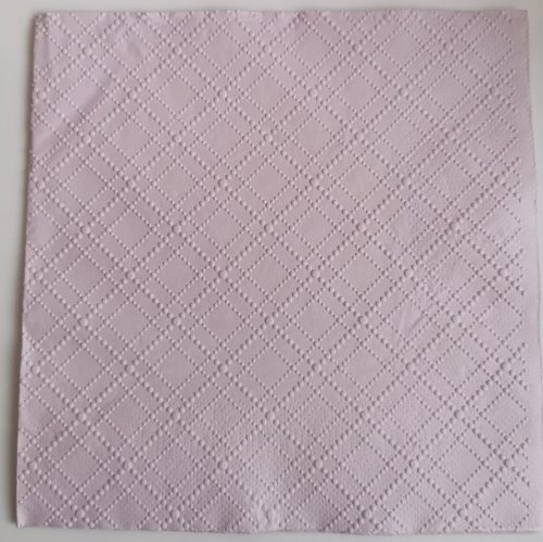 Reliéfne servítky svetlofialové (Pale Lilac) 33×33 cm – vzor Štvorce