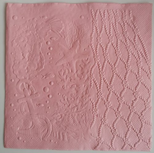 Reliéfne servítky svetloružové (Baby Pink) 33×33 cm – vzor Námornícky zážitok