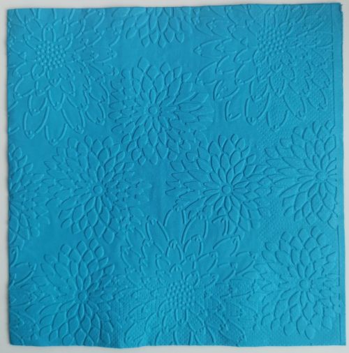 Reliéfne servítky tyrkysové (Blue) 33×33 cm – vzor Dálie