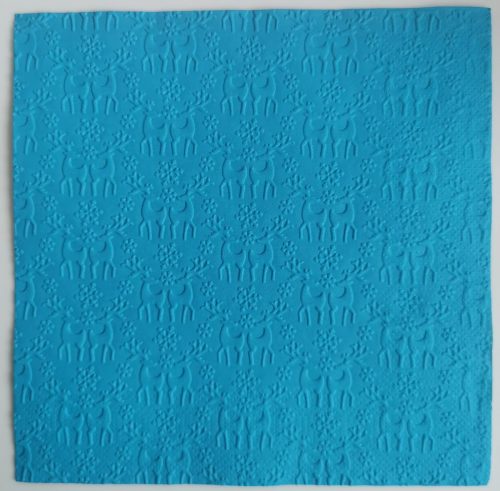 Reliéfne servítky tyrkysové (Blue) 33×33 cm – vzor Jelene v snehu
