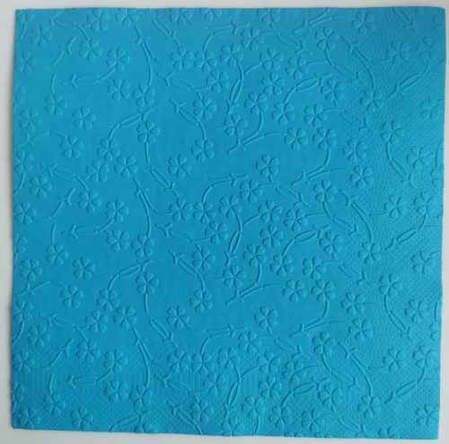 Reliéfne servítky tyrkysové (Blue) 33×33 cm – vzor Kvietočky