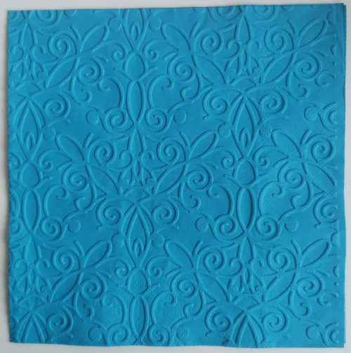 Reliéfne servítky tyrkysové (Blue) 33×33 cm – vzor Ornament