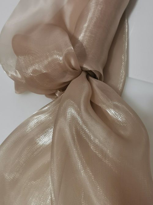 Saténová organza béžová (Beige) 47 cm × 10 m – rolka materiálu