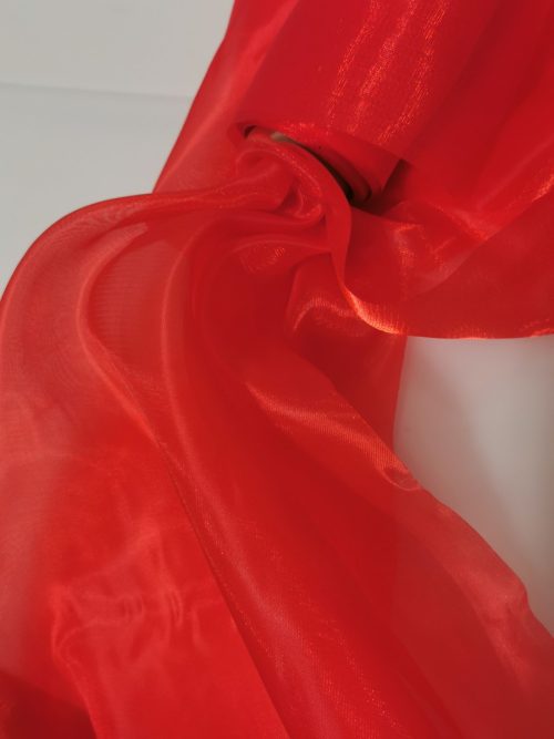 Saténová organza červená (Red) 47 cm × 10 m – rolka materiálu