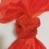 Saténová organza červená (Red) 47 cm × 10 m – textúra a lesk
