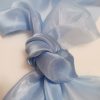 Saténová organza svetlomodrá (Light Blue) 47 cm × 10 m – detail materiálu