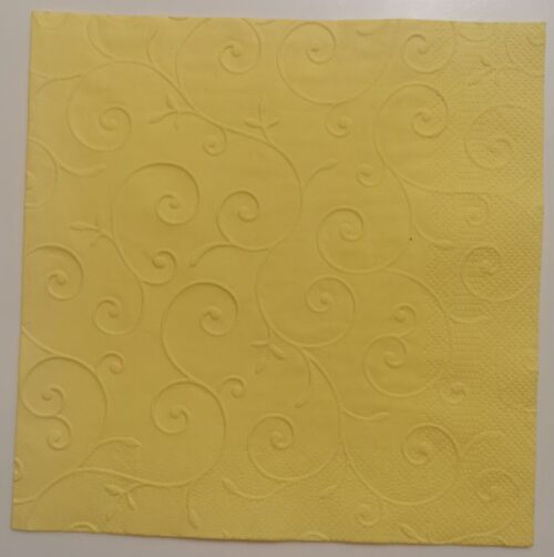 Reliéfne servítky žlté (Yellow) 33×33 cm – vzor Girlanda