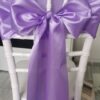 Lila satén (Lilac), šírka 15 cm, dekorácia stoličky, celkový pohľad